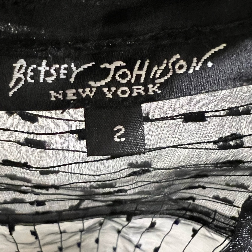 🚫SOLD🚫 Vintage Betsey Johnson New York Sheer Button Up Collared - Picture 4 of 4
